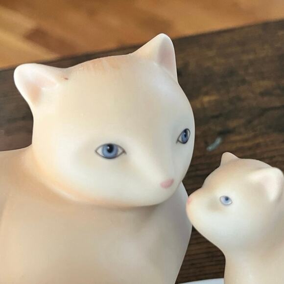 Lenox Tabby Twosome Votive Tea Light Ceramic Figurine Cat Kitten Lovers No Box - Picture 8 of 9